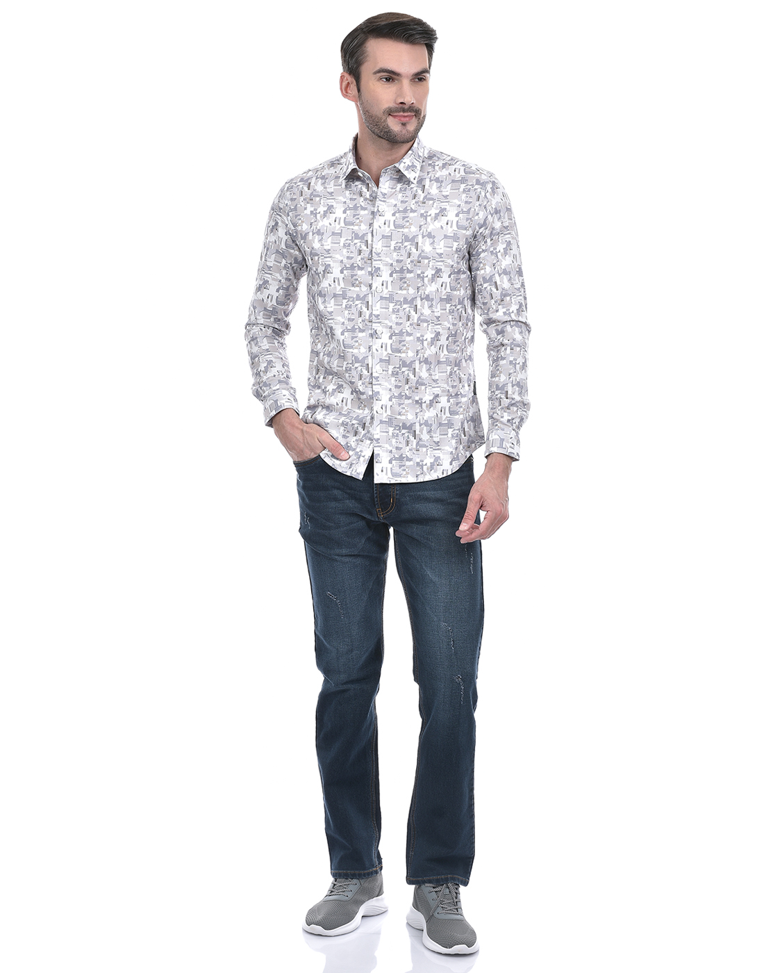 Numero Uno Men Solid Dark Blue Jeans